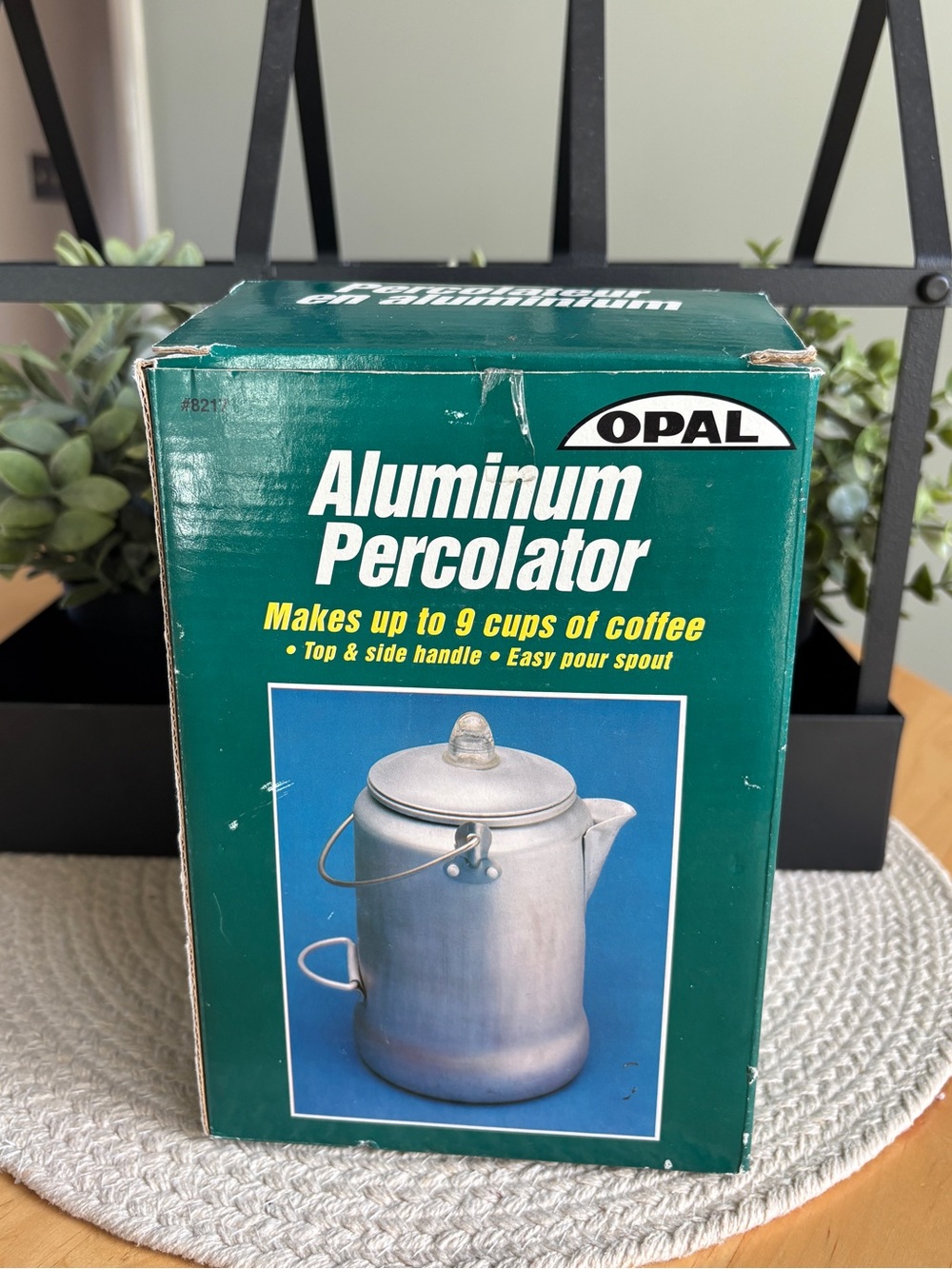 Vintage Opal Aluminum Percolator
